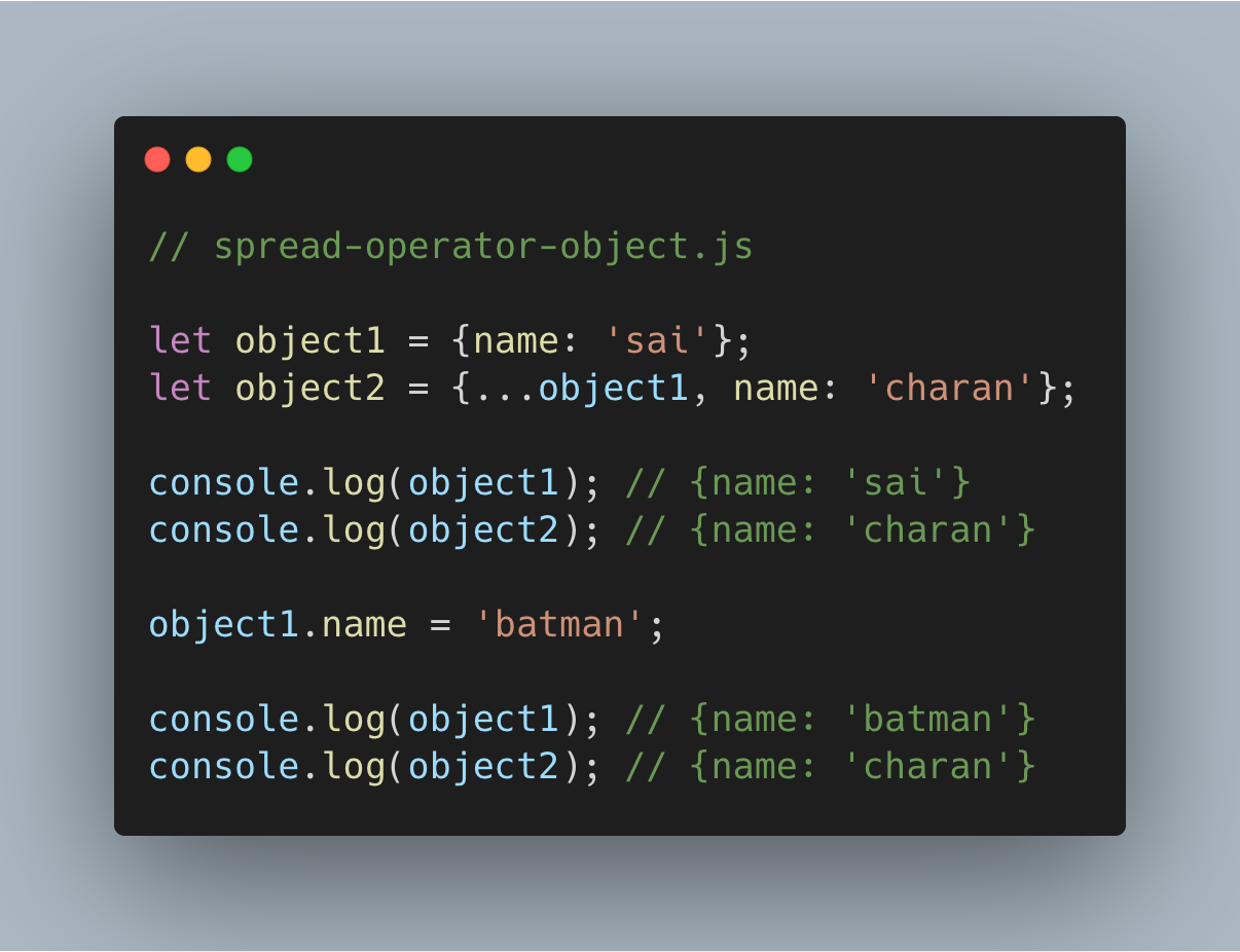 Spread Operator Object